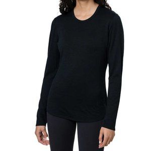 Seg'ments 100% Merino Wool Washable Pullover Top - Black - Size S